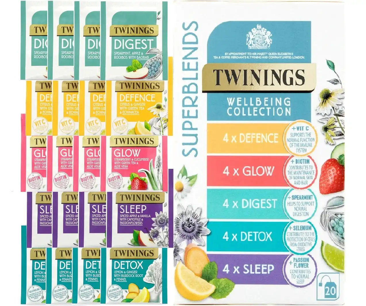 Twinings Superblends Wellbeing Collection Individually Enveloped Herbal